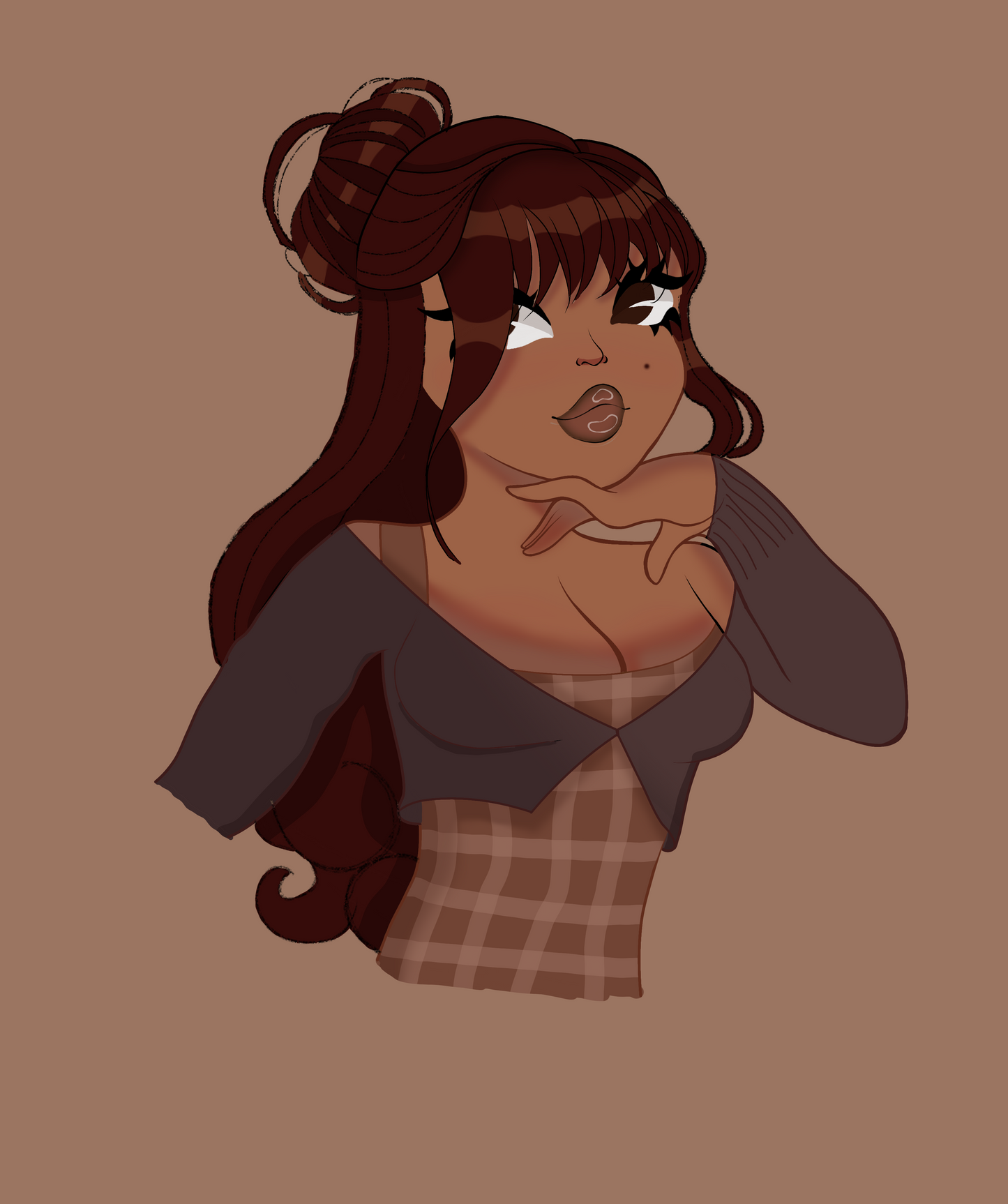 Maple cappuccino | Autumn print | satin