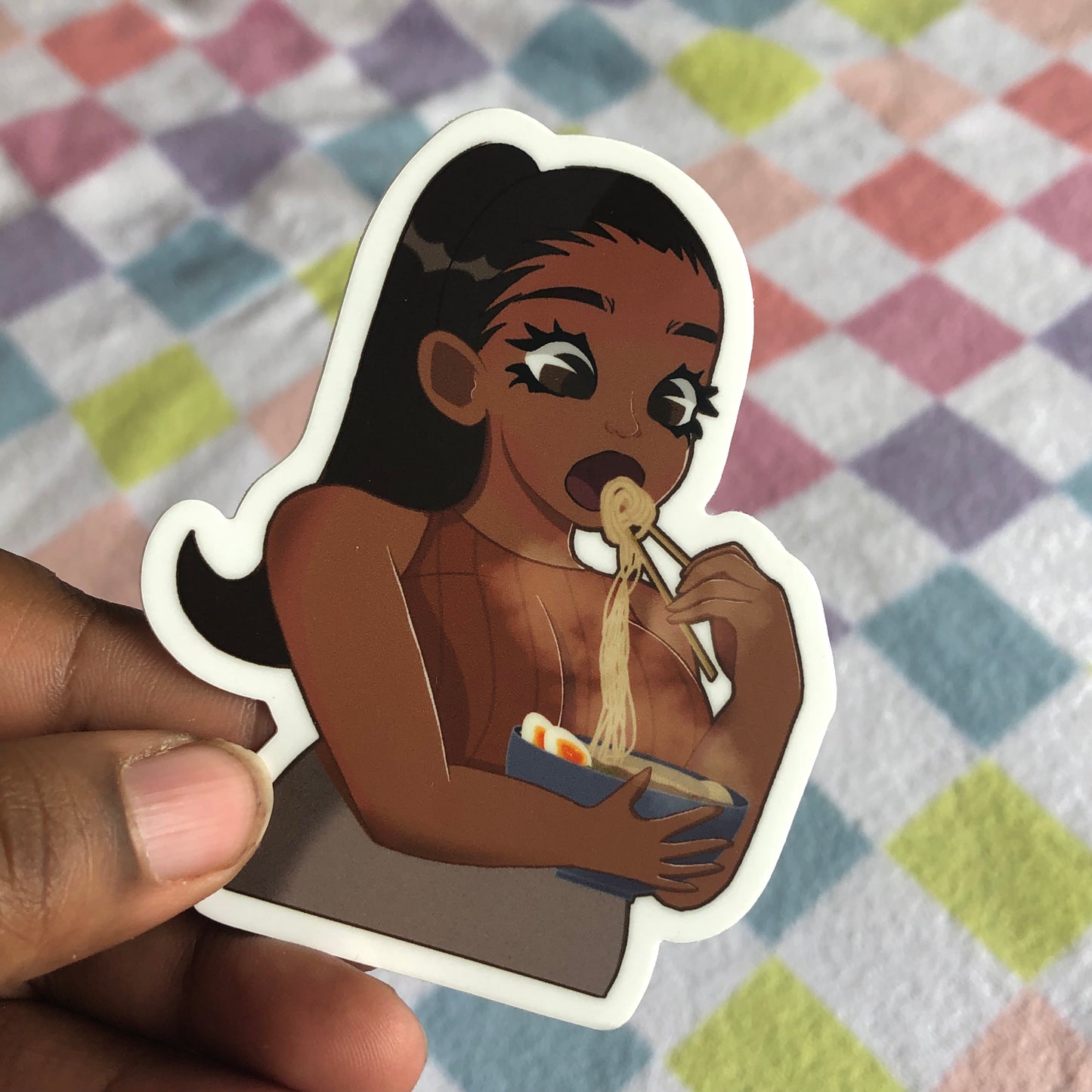 Ramen girl sticker | vinyl | 3x3