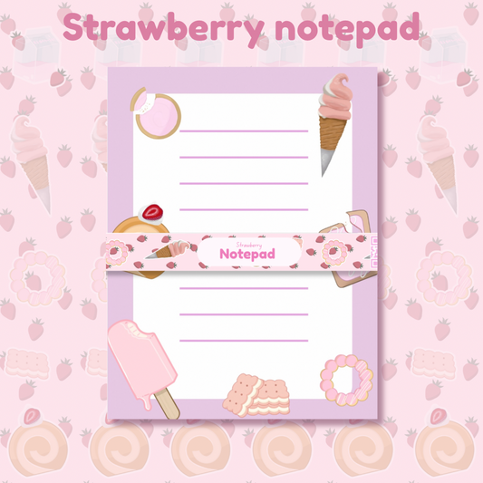 Strawberry notepad | stationary
