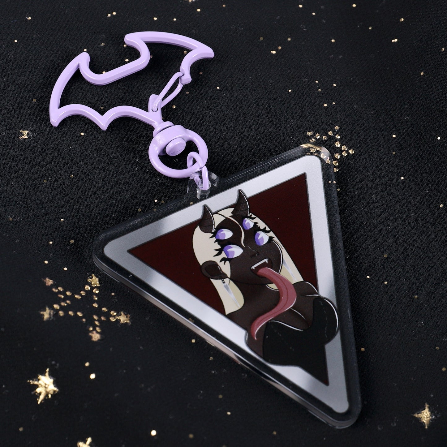 Fanged Fatale keychain | Acrylic | 2.5"