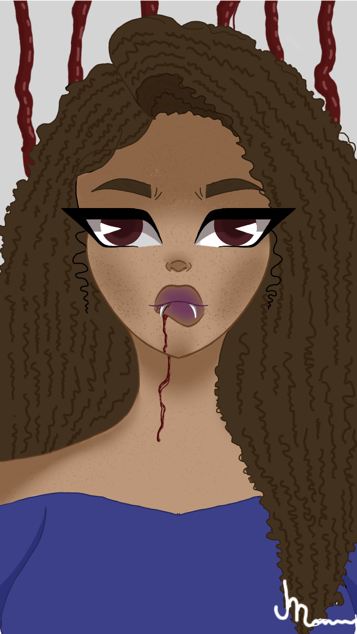 Vampire Vixen Bookmark | Book accessory | digital art product