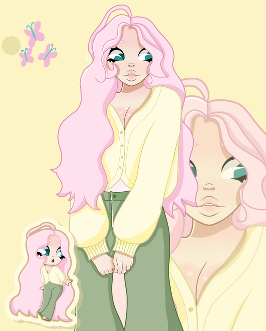 Fluttershy print | glossy finish