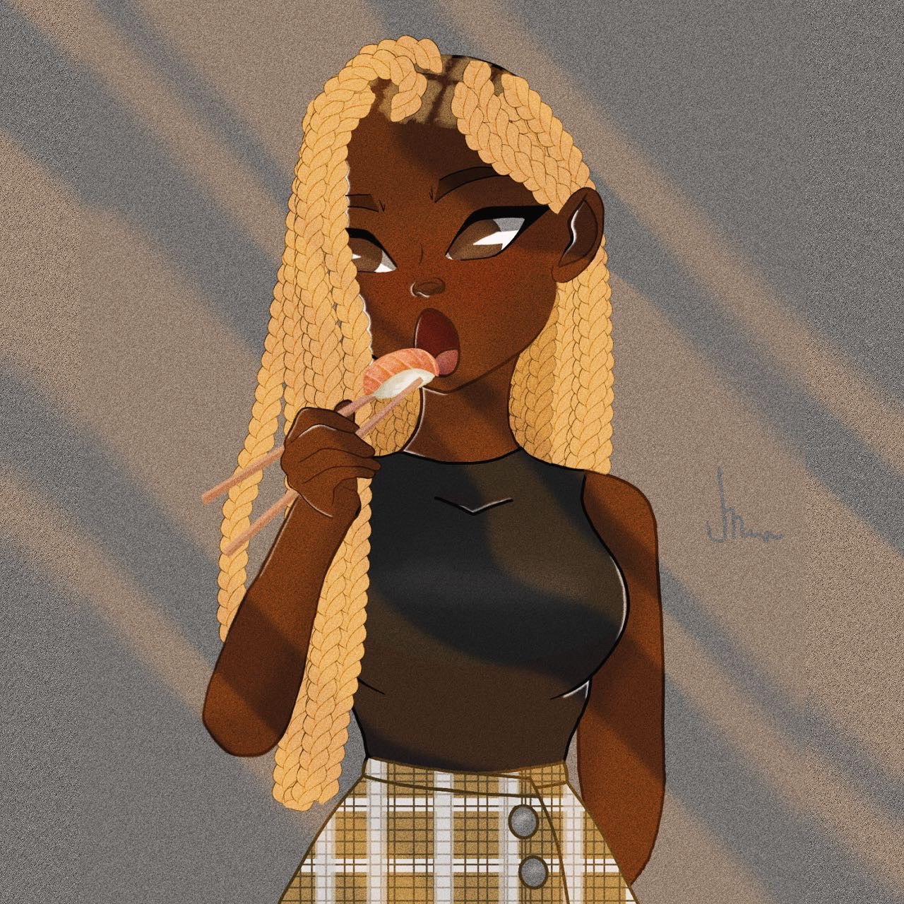 Sushi bae magnetic bookmark | book accessory | digital art product