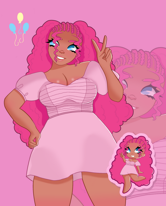 Pinkie print | glossy finish