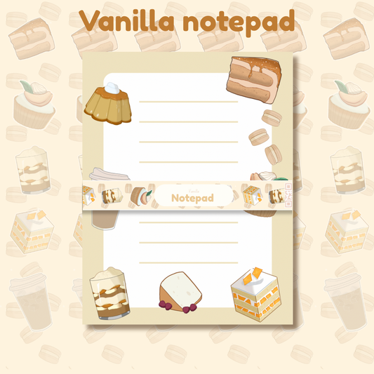 Vanilla notepad | stationary