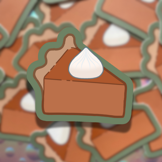 Pumpkin (or sweet potato) pie sticker | vinyl | 2x2.5