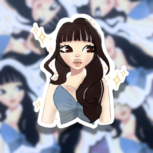 Butterfly tank-top sticker | vinyl | 3x3