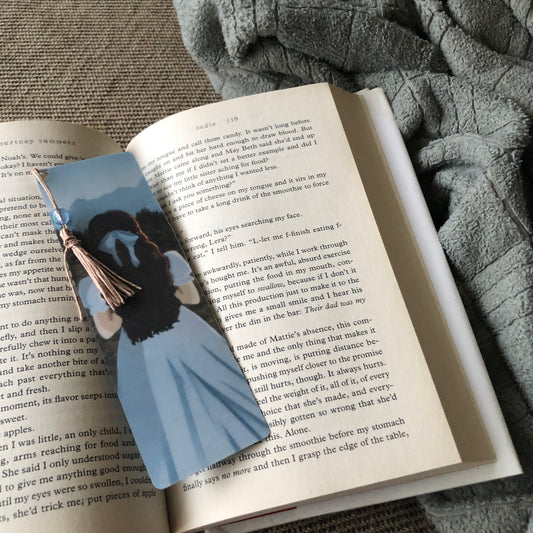 Basking in blue bookmark | book accessory | digital art product