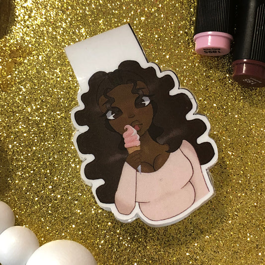 Ice cream cutie magnetic bookmark | book accessory | digital art product