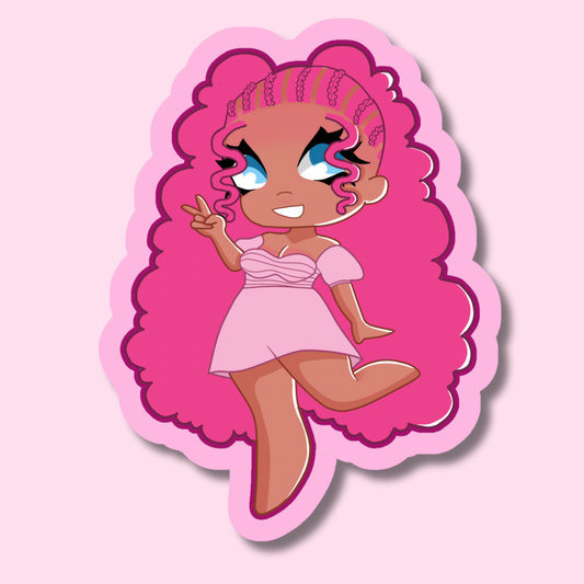 Pinkie Chibi sticker | Vinyl | 2x3