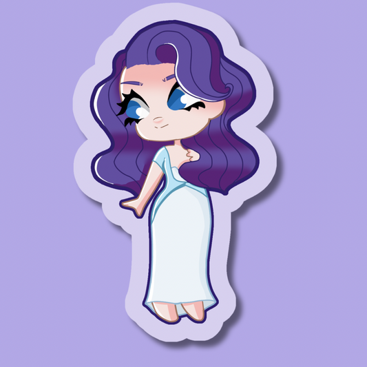 Rarity Chibi sticker | acrylic | 2x3
