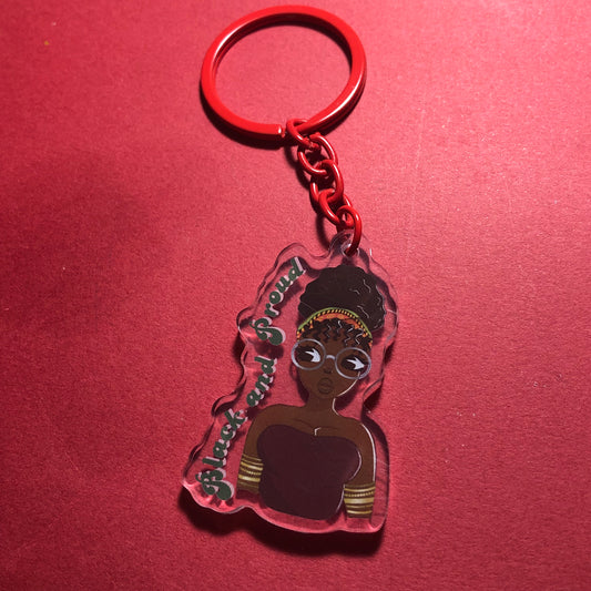 Black and Proud keychain | Acrylic | 2.5"